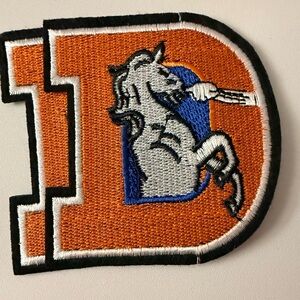Denver Broncos iron on patch hat, jacket, backpack playoffs NFL AFC football